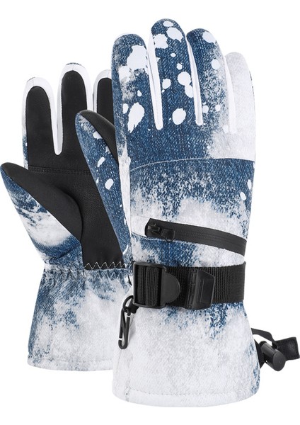 Erkek ve Kadın Kayak Elnleri, Kışın Sıcak, Kalınlaştırılmış ve Su Geçirmez, Açık Hava Bisiklet Dokunmatik Ekran Koruyucu Elnler (Yurt Dışından)