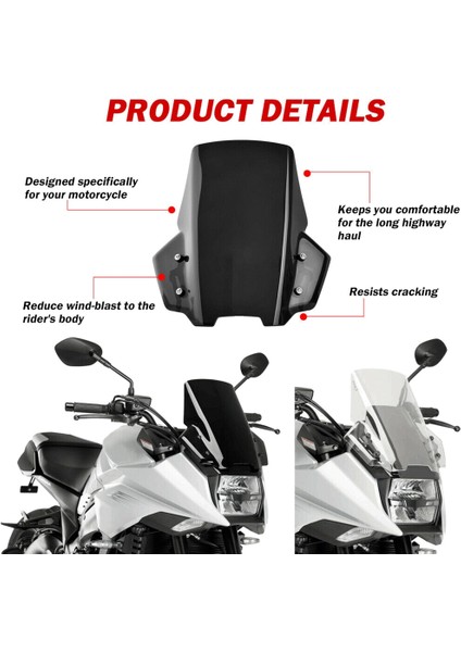 Suzuki Katana Için 1000 Gsx-S Gsxs 1000S Motosiklet Ön Cam Sönmesi Siyah (Yurt Dışından) fırsatları