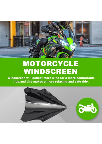 Kawasaki Ninja Için Ön Cam Çift Kabarcık Ön Cam Deflektörü 650 2017-2019 Motosiklet Aksesuarları (Yurt Dışından) fırsatları