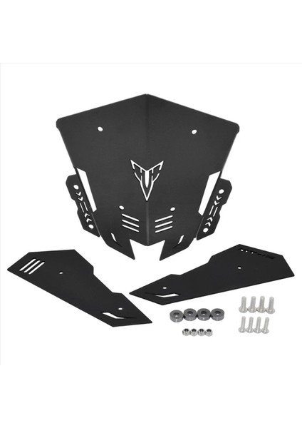 2x Motosiklet Yamaha Mt-15 mt Için Cam Ön Cam 15 MT15 2019-2020 Alüminyum Alaşım Ekran Aksesuarları Siyah (Yurt Dışından) indirimleri