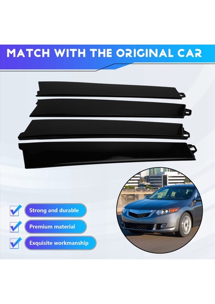 4pcs Ön+Arka Kapı Penceresi Dış Trim Paneller Honda Accord 09-14 72930-TP5-003ZA 72430TP5003ZA 72470-TP5-003ZA (Yurt Dışından) indirimleri