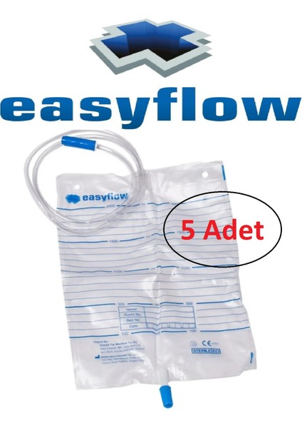 Musluklu Steril İdrar Torbası 2000 ml 5'li Paket fırsatları
