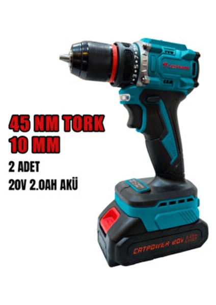 1010 Kömürsüz Akülü Vidalama Li-Ion 20V 2.0 Ah 10 mm Darbesiz Tork 55 Nm modelleri