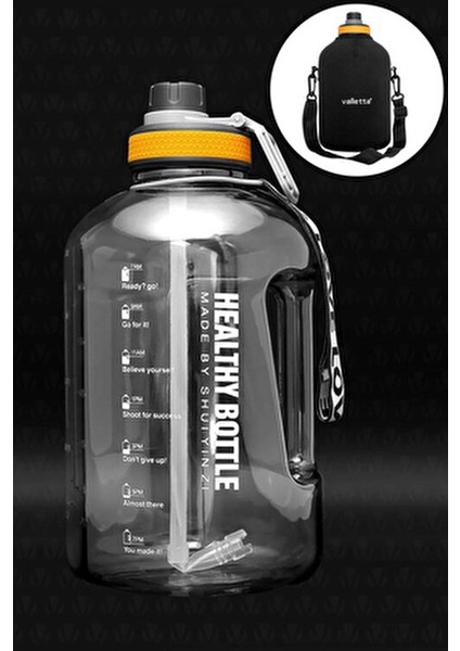 Winta Motivasyonel Su Matarası 2.5 Lt Siyah Bpa İçermez Ahşap Tasarımlı 12 cm Boyut modelleri