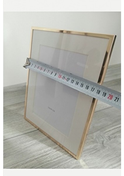 Dorothy Metal Çerçeve 18 x 18 cm Gold Renkli Şekil ile Dekoratif Kullanım