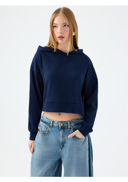 Long Crop Kadın Sweatshirt