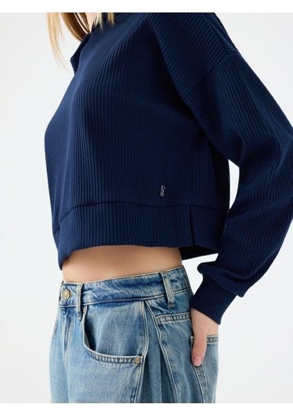 Long Crop Kadın Sweatshirt indirimleri