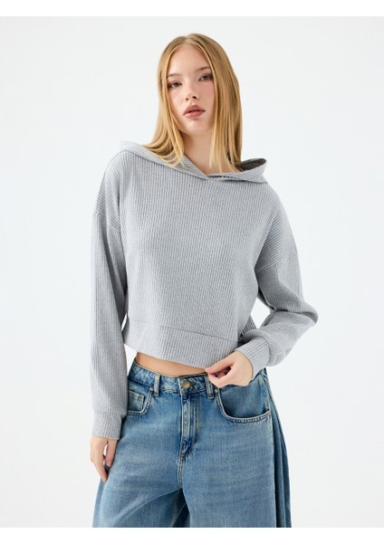 Long Crop Kadın Sweatshirt