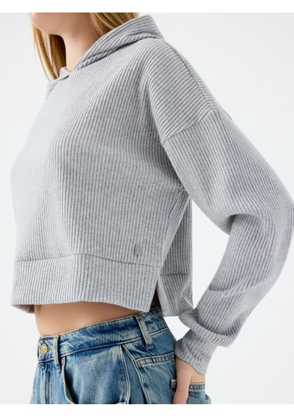 Long Crop Kadın Sweatshirt fırsatları