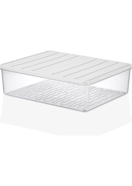 2 Adet 4 Lt. Nora Organizer Buzdolabı Buzluk Düzenleyici Saklama Kabı