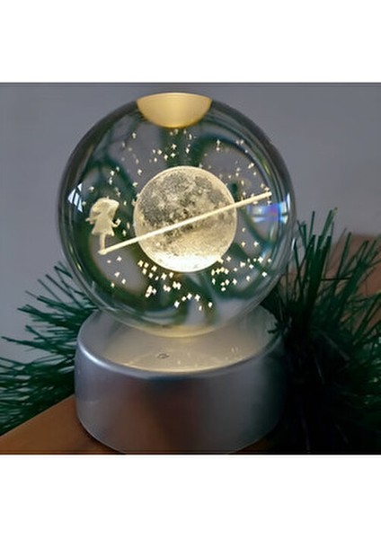 6 cm Renk Değiştiren Işıklı Satürn Kristal Kız Küre Modern Dekoratif Hediye modelleri