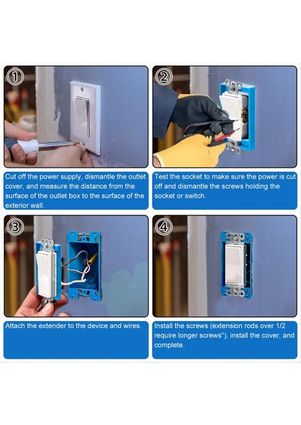 5 Pack 1/2inch Tek Çetiştir Çanta Çıkış Kutusu Genişleticileri - Elektrik Çıkış Anahtarları Için Elektrik Çıkış Extender (Yurt Dışından) indirimleri