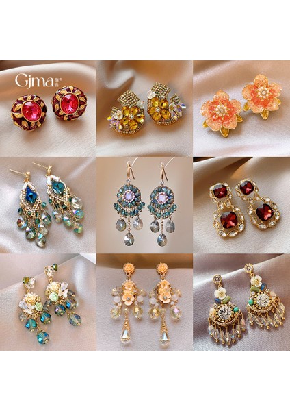 Avrupa ve Amerika Birleşik Devletleri'nde Gümüş Iğne Yapay Zirkonya Kristal Modelleri Aşk Küpeleri Moda (Yurt Dışından) fiyatları