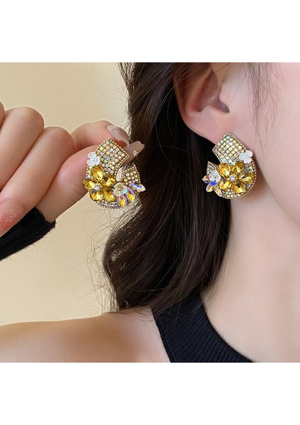 Avrupa ve Amerika Birleşik Devletleri'nde Gümüş Iğne Yapay Zirkonya Kristal Modelleri Aşk Küpeleri Moda (Yurt Dışından) indirimleri