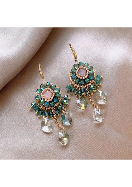 Avrupa ve Amerika Birleşik Devletleri'nde Gümüş Iğne Yapay Zirkonya Kristal Modelleri Aşk Küpeleri Moda (Yurt Dışından)