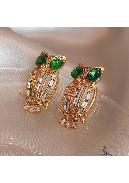 Avrupa ve Amerika Birleşik Devletleri'nde Gümüş Iğne Yapay Zirkonya Kristal Modelleri Aşk Küpeleri Moda (Yurt Dışından)