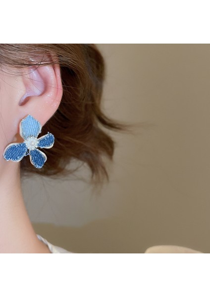 Gümüş Iğne Küçük Taze Mavi Reçine Lı Yuvarlak Küpeler (Yurt Dışından) fırsatları