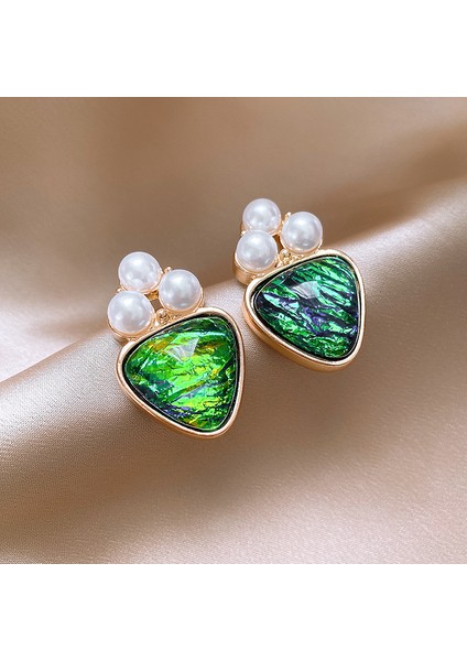 Avrupa ve Amerika Birleşik Devletleri'nde Gümüş Iğne Yapay Zirkonya Kristal Modelleri Aşk Küpeleri Moda (Yurt Dışından)