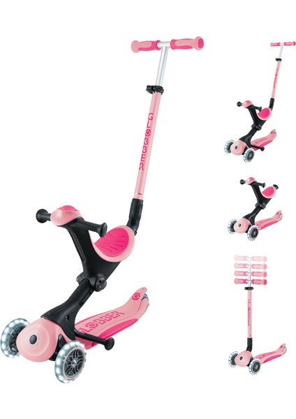 Go Up Deluxe Işıklı Scooter - Pastel Pembe