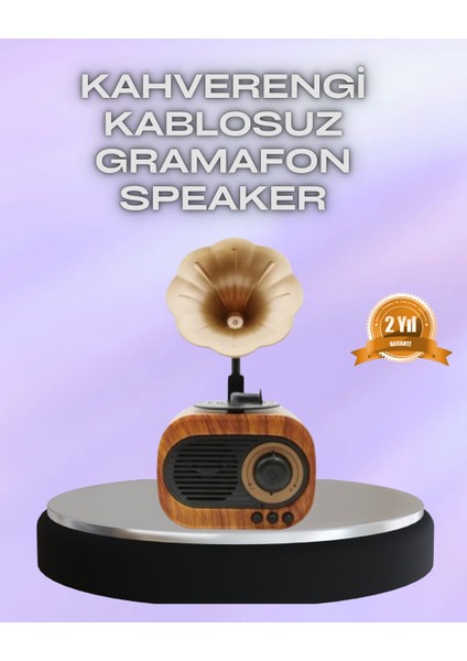 Taşınabilir Mini Retro Radyo Bluetooth Hoparlör USB Sd Aux Destekli