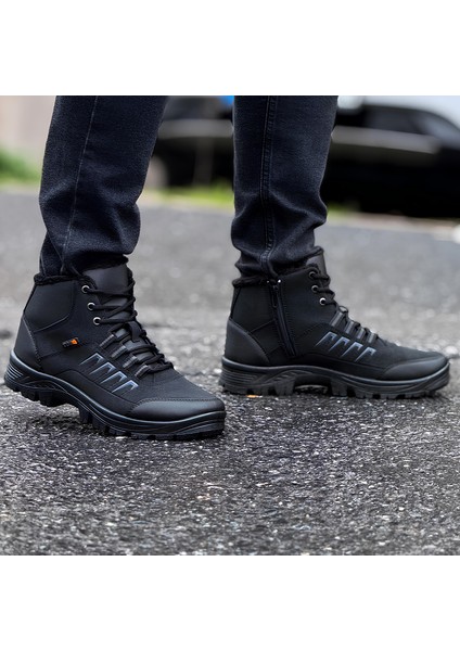 Erkek Fermuarlı Kışlık Bot Su Soğuk Dayanıklı