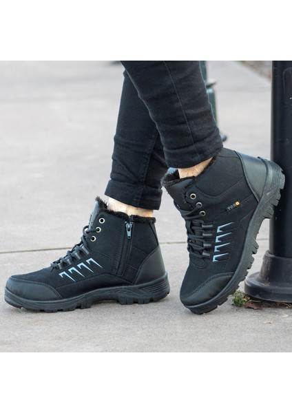 Erkek Fermuarlı Kışlık Bot Su Soğuk Dayanıklı