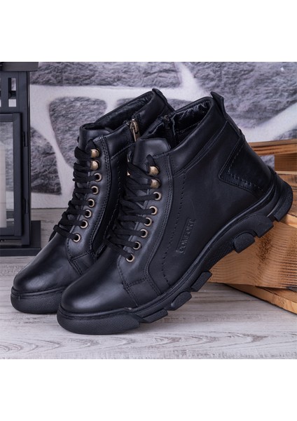 Fermuarlı Deri Bot Erkek Günlük Kışlık Bot fiyatları