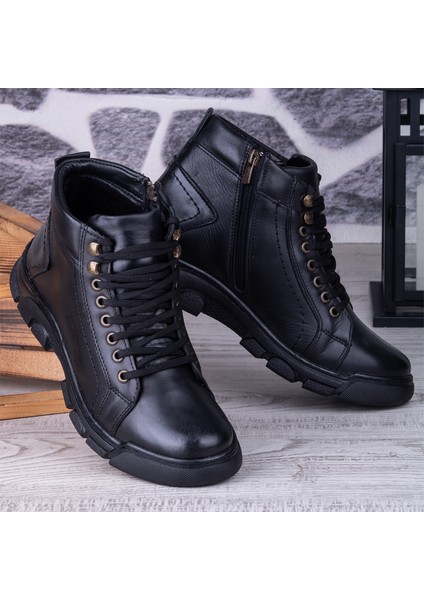 Fermuarlı Deri Bot Erkek Günlük Kışlık Bot modelleri