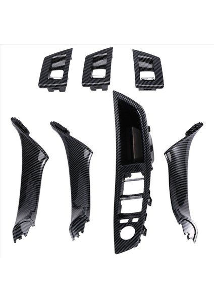 7pcs Bmw 5 Serisi Için Sağ El Sürücüsü Rhd F10 F11 Araba Iç Kapı Kolu Iç Panel Çekme Trim Kapak Kol Yumuğu (Yurt Dışından) fiyatları