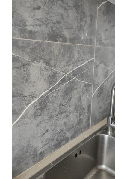 30X30 Antrasit Mermer Desenli Duvar Sticker