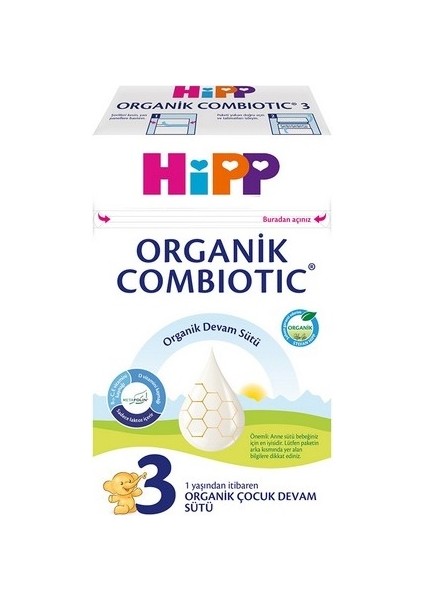 Organik Combiotic Devam Sütü 600GR No:3 (1 Yaşından Itibaren) (2 Li Set) fiyatları