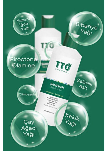 Saç Ve Vücut Şampuanı 500 ml Beyaz Besleyici Etkili Çay Ağacı Yağı İçeren Normal Saçlar İçin