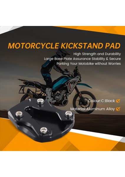 Motosiklet Kickstand Extension Foot Side Stand Cfmoto 450MT 450 mt 2024 2025 Aksesuarlar Için Plaka Pedi Büyüt (Yurt Dışından) fırsatları