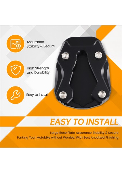 Motosiklet Kickstand Extension Foot Side Stand Cfmoto 450MT 450 mt 2024 2025 Aksesuarlar Için Plaka Pedi Büyüt (Yurt Dışından) indirimleri