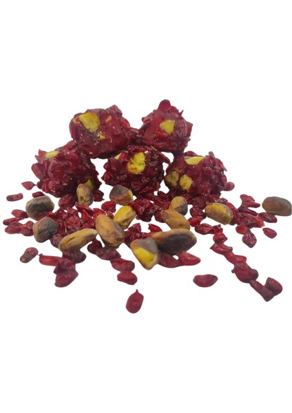 Çifte Kavrulmuş Antep Fıstıklı Zereşk Üzümü Kaplı Nar Aromalı Lokum 300GR