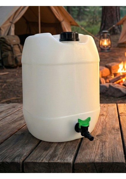 30 Lt Sızdırmaz Vana Musluklu Bidon Su Deposu,kamp,bahçe,karavan,yağ