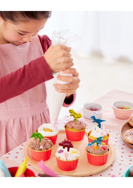 10'lu Renkli Dinozor Çocuk Kürdan/çatal Seti – 3,5 cm modelleri