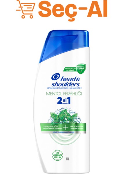 Head & Shoulders Şampuan Mentol Ferahlığı 2in1 625 ml 4 Adet