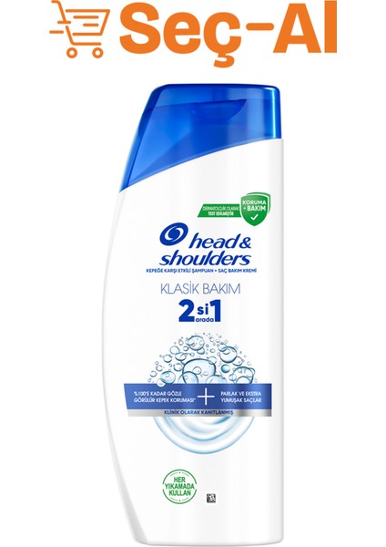 Head & Shoulders Şampuan Klasik Bakım 2in1 625 ml 4 Adet