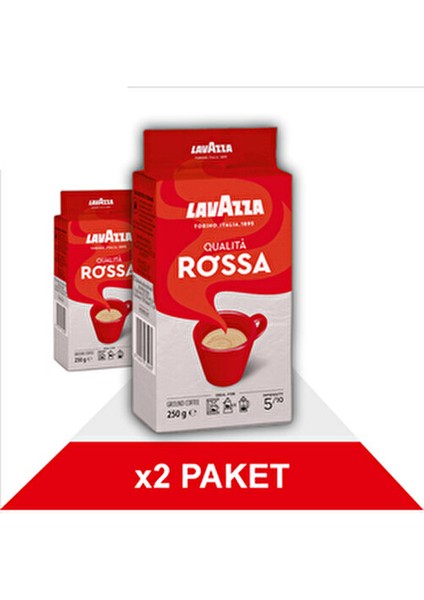 Qualita Rossa Öğütülmüş Filtre Kahve 2 x 250 gr İtalya Menşeli Zengin Aroma fiyatları