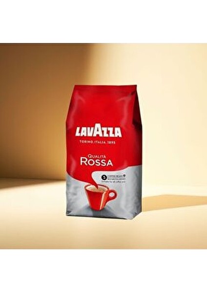 Qualita Rossa 1kg Çekirdek Kahve İtalyan Menşeli Çikolata Aromalı Zengin Lezzet