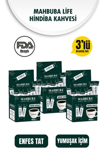 Hindiba Kahvesi 3 x 120 gr Yumuşak Lezzetli Granül Kahve 3'lü Avantaj Set TR Menşeli modelleri