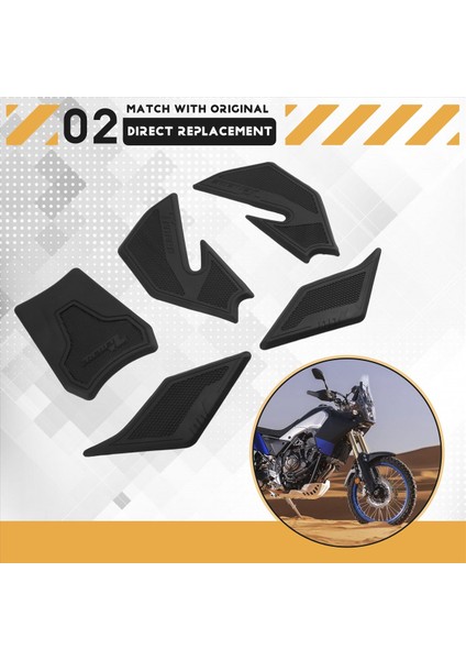 Tenere Motosiklet Aksesuarları Tank Pedleri Kayma Önleyici Tankpad Koruyucu Çıkartmalar Diz Kavrama Yamaha Için Tenere 700 2025- (Yurt Dışından) indirimleri