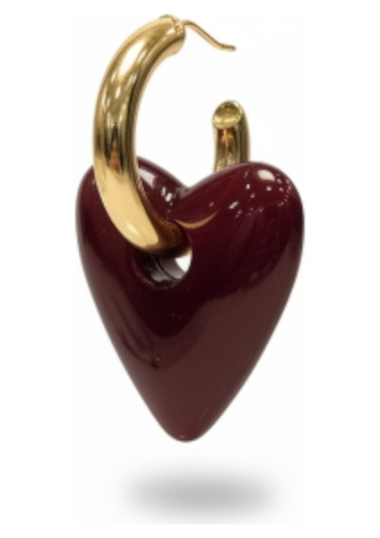 Altın Rengi Kalpli Halka Küpe indirimleri