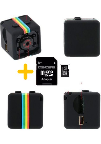 Mini SQ11 Kamera Full Hd Mikro Araç Kamerası Gece Görüşlü Taşınabilir Güvenlik Kaydedici 32GB Hafıza Kartı Hediyeli ( Lisinya ) fiyatları