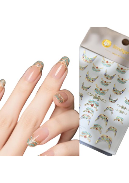 Yeni Çin Tarzı Kabartmalı 3D Tırnak Çıkartmaları (Yurt Dışından)
