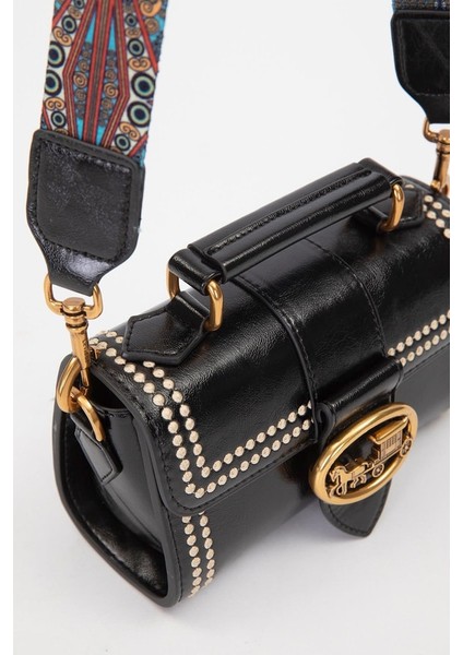 Premium Siyah Benek Detay Gri Omuz Çantası - 930429 modelleri