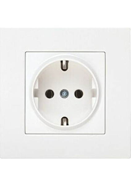 12'li Beyaz Kare Topraklı Elektrik Prizi VİKO0281 Kolay Montaj ve Ev & Ofis Uyumlu indirimleri