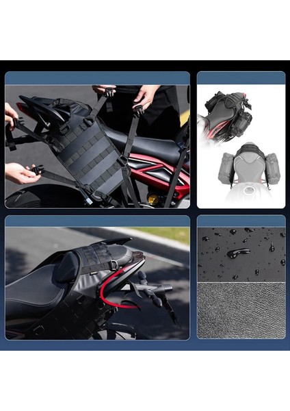 Motosiklet Arka Koltuk Yan Çanta Evrensel Motor Aksesuarları Arka Koltuk Çantası Kuyruk Yan Paket Takma Ped Rafı (Yurt Dışından) indirimleri