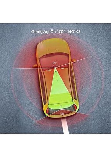 4 Kameralı Araç Kamerası 1080P Geniş Açı GPS Takip G Sensör Wifi Özellikli